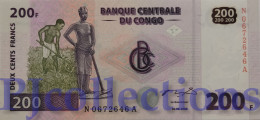 CONGO DEMOCRATIC REPUBLIC 200 FRANCS 2000 PICK 95 UNC - República Democrática Del Congo & Zaire