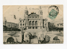 !!! 5C TYPE BLANC DE FRANCE SUR CPA DE MONTE CARLO, CACHET PRINCIPAUTE DE MONACO - Brieven En Documenten