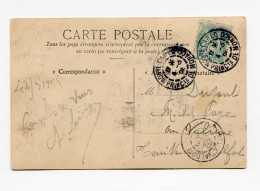 !!! 5C TYPE BLANC DE FRANCE SUR CPA DE 1904 DE MONTE CARLO, CACHET PRINCIPAUTE DE MONACO - Cartas & Documentos