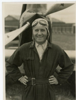 Photo Albert Préjean Avec Avion Format 17/23 - Foto