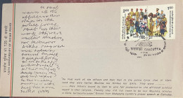 Police, Motor Bike, Horse, Costumes, Setenant Stamps On Fdc,india - Lettres & Documents