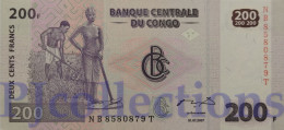 CONGO DEMOCRATIC REPUBLIC 200 FRANCS 2007 PICK 99A UNC - Democratic Republic Of The Congo & Zaire