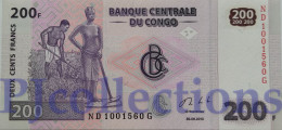 CONGO DEMOCRATIC REPUBLIC 200 FRANCS 2013 PICK 99b UNC - Democratic Republic Of The Congo & Zaire