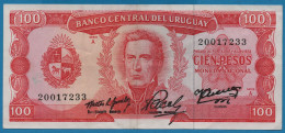 URUGUAY 100 PESOS ND (1967) # 20017233 P# 47a  General Artigas - Uruguay