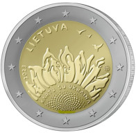 LITUANIA 2€ 2.023  "JUNTO CON UCRANIA"   SC/UNC   T-DL-13.073 - Lithuania