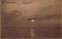 BELGIQUE - WESTENDE - Coucher De Soleil - Carte Postale Ancienne - Westende