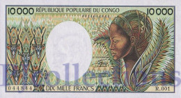 CONGO REPUBLIC 10000 FRANCS 1983 PICK 7 AUNC SCARCE - Republik Kongo (Kongo-Brazzaville)