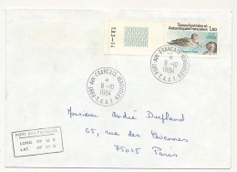 TAAF - Env. Aff 1,80 Canard D'Eaton, Obl Port Aux Français Kerguelen 9/10/1984 - Briefe U. Dokumente