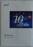 Encart Avec 11 Télécartes  : 10 Years On - Commemorative Phonecards - BT Commemorative Issues