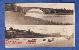 CPA Photo Double Vue - CHESTER , UK , Cheshire - Grosvenor Bridge - 4 Avril 1908 - River England - Chester