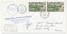 TAAF - Env.  Aff 0,70 Algues Durvillea X2, Obl Port Aux Français Kerguelen 24/12/1978 - Marion Dufresne - Lettres & Documents