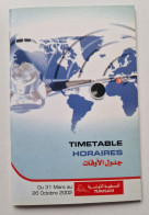 Guide Horaire : TUNISAIR 2002 - Horarios