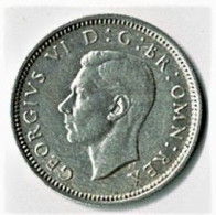 GRANDE BRETAGNE / SIX PENCE / GEORGES VI / 1945 ,: ETAT TTB + / ARGENT - Autres & Non Classés