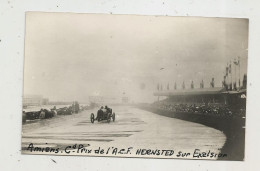 Cp, Carte Photo ,  Automobile, AMIENS,  Grand Prix De L'A.C.F. ,pilote HERNSTED Sur EXELSIOR,  Vierge, Sport Automobile - Altri & Non Classificati