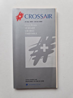 Guide Horaire : CROSSAIR 2000 - Tijdstabellen