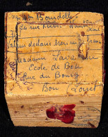Boîte D'envoi Postal En Bois Format 6,4 X 6,6 X 4 Cm , 54 G - Valeur Déclarée - 1954 - JD-B4 - Storia Postale