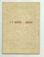 TESSERA S.S. AMATORI MODENA 1949 - Tarjetas De Membresía