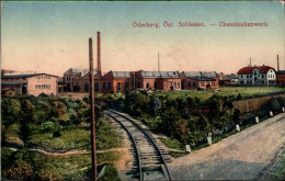 ! Alte Ansichtskarte Aus Oderberg, Bohumín, Chemiefabrik, österreichisch Schlesien, Eisenbahnstrecke, 1917, Feldpost, 76 - Repubblica Ceca