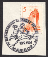 Philatelic Exhibitions FDC POSTMARK 1961 Slovenia Yugoslavia MARIBOR SHIP Flag Cower Bull - Esposizioni Filateliche