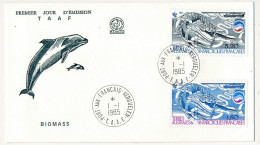 TAAF - Env. FDC 5,20 Et 1,80 Biomass - Obl. Port Aux Français - Kerguelen - 1/1/1985 - FDC