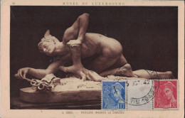 CARTE MAXIMUM - N°546 ET 547 - MERCURE - CACHET EXPOSITION PHILATELIQUE - PARIS 25-10-1942 - 1930-1939