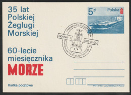 D 1526 POL 1985 GSK 35 Jahre Polnische Seefahrt, 60 Jubiläum Der Zeitschrift MORZE, SSt GDYNIA - Autres (Mer)