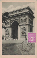 CARTE MAXIMUM - N°620 - ARC DE TRIOMPHE - CACHET PARIS AFFRANCHISSEMENT - 9-10-1944 - 1er JOUR D'EMISSION . - 1930-1939