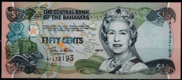 BAHAMAS 2001 BANKNOTES 1/2 DOLLAR UNC !! - Bahama's