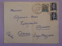 AD20 ALGERIE   BELLE LETTRE 1952  ORAN   A ARONA ITALIA  +PAIRE DE TP + AFFR. PLAISANT+++ - Briefe U. Dokumente