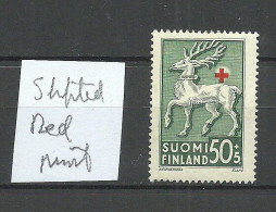 FINLAND FINNLAND 1942 Michel 254 * Error Variety Abart = Shifted Red Print (cross) - Abarten Und Kuriositäten