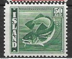 1944 Iceland Mint Hinged * Best Perf L14 (50 Euros) Fish - Poste Aérienne