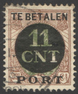 Nederland 1924 Postpakket-verrekenzegel 1A Gestempeld/used Tanding/Perforation 12 1/2 - Autres & Non Classés