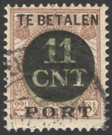 Nederland 1924 Postpakket-verrekenzegel 1A Gestempeld/used Tanding/Perforation 12 1/2 - Sonstige & Ohne Zuordnung