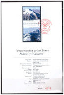 2009 FDB México Preservación  Zonas Polares Y Glaciares Popocatepetl And Iztaccihuatl Volcanoes INFORMATION CARD - Volcans