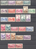 Andorra, French, 1932-1939, Definitives, Landscapes, Scenery, MLH, Michel 24-47ab - Neufs