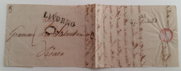 1837 Lettera INTERNAZIONALE LIVORNO-PESARO+4 Crazie+ 3 Baj-B423 - 1. ...-1850 Prefilatelia