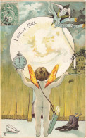 Ange Angelot Angel * Enfant Nu Papillon * CPA Illustrateur 1907 * Lune De Miel * Butterfly Montre Horloge Réveil - Engelen