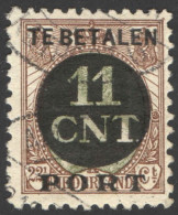 Nederland 1924 Postpakket-verrekenzegel 1B Gestempeld/used Tanding/Perforation 11 1/2 X 11 - Andere & Zonder Classificatie