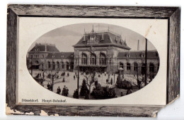 Allemagne --DUESSELDORF--1910--Haupt-Bahnhof  (animée) ..carte Abimée...timbre...cachet - Duesseldorf