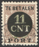 Nederland 1924 Postpakket-verrekenzegel 1B Gestempeld/used Tanding/Perforation 11 1/2 X 11 Plaatfout PM13 - Andere & Zonder Classificatie