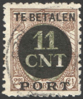 Nederland 1924 Postpakket-verrekenzegel 1B Gestempeld/used Tanding/Perforation 11 1/2 X 11 Plaatfout PM13 - Sonstige & Ohne Zuordnung