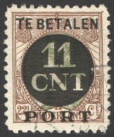 Nederland 1924 Postpakket-verrekenzegel 1B Gestempeld/used Tanding/Perforation 11 1/2 X 11 Plaatfout PM13 - Autres & Non Classés