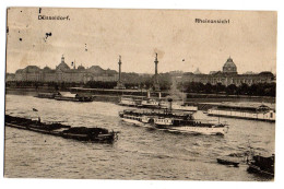 Allemagne --DUESSELDORF--1914--Rheinansicht ( Bateaux Et Péniche )...timbres...  Cachet - Duesseldorf