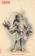 Bergeret * Année 1906 * Bonne Année à Tous ! * Ange Angelot Angel Flèches Fleurs - Bergeret