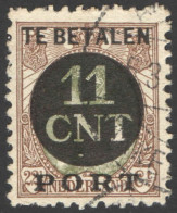 Nederland 1924 Postpakket-verrekenzegel 1C Gestempeld/used Tanding/Perforation 11 1/2 - Altri & Non Classificati