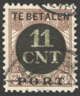 Nederland 1924 Postpakket-verrekenzegel 1C Gestempeld/used Tanding/Perforation 11 1/2 - Other & Unclassified