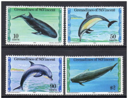 St.Vincent Grenadines 1980 MiNr. 182 - 185 Marine Mammals, Whales, Dolphins 4v MNH** 7.50 € - Dauphins