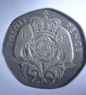 1989 - 20  TWENTY Pence; United Kingdom; England; Great Britain; Circulated - 20 Pence