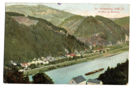 Allemagne --BAD  SCHANDAU --1918-- Gr.Winterberg (553m) Mit Blick Auf Schmilka (péniche)...beaux Cachets - Bad Schandau