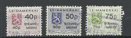 FINLAND FINNLAND - 3 Stempelmarken Documentary Tax Revenues Taxe O - Revenue Stamps